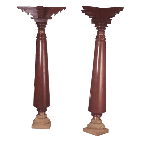 chettinad wooden pillars